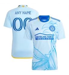 Men Atlanta United Custom 2024 25 Away Replica Light Blue