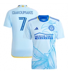 Men Atlanta United Giorgos Giakoumakis 2024 25 Away Replica Light Blue