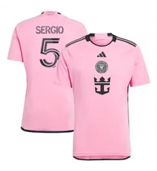 Men Inter Miami CF Sergio Busquets 2024 25 Home Replica Pink