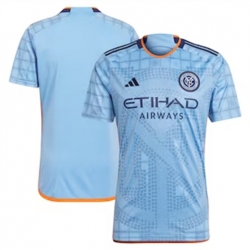 Men New York City FC Blank 2024 25 Home Replica Light Blue