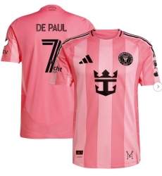 Men's Inter Miami CF Rodrigo De Paul adidas Light Pink 2025 Euforia Authentic Player Jersey Men's Inter Miami CF Rodrigo De Paul adidas Light Pink 2025 Euforia Authentic Player Jersey