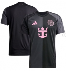 Men's Inter Miami CF adidas Black 2025 The Fortitude Kit Replica Jersey
