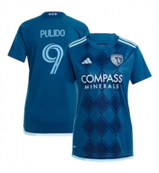 Men Sporting Kansas City Alan Pulido 2024 25 Away Replica Navy