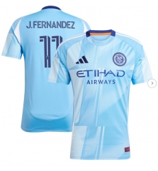 Men's New York City FC Julian Fernandez adidas Light Blue 2025 The Excelsior Kit Replica Player Jersey