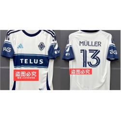Men VANCOUVER WHITECAPS FC White Stitched Soccer Custom Jersey