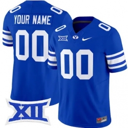 Custom Men BYU Cougars Blue Stitched Jersey