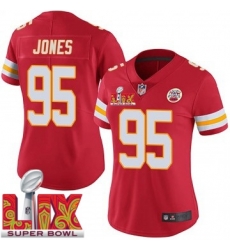 Women Kansas City Chiefs Chris Jones #95 Red 2024 2025 Super Bowl LIX F U S E Stitched Jersey