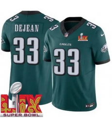 Youth Philadelphia Eagles Cooper DeJean #33 Green 2024 2025 Super Bowl LIX F U S E Stitched NFL Jersey