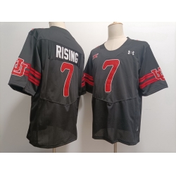 Men Utah Utes Cameron Rising #7 Black Stitched NCAA Football Jersey