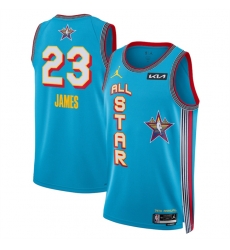 Men 2025 All Star 23 LeBron James Light Blue Stitched Basketball Jersey