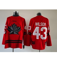 Men Canada Hockey  43 Tom Wilson Red Stitched Jersey