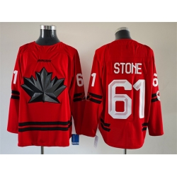 Men Canada Hockey  61 Mark Stone Red Stitched Jersey