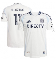 Mens San Diego FC Hirving Lozano adidas White 2025 Woven Into One Authentic Player Jersey Mens San Diego FC Hirving Lozano adidas White 2025 Woven Into One Authentic Player Jersey