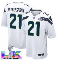 Men Women Youth Seattle Seahawks #21 Devon Witherspoon 2025 2026 Super Bowl LX F U S E Stitched NFL Jersey White