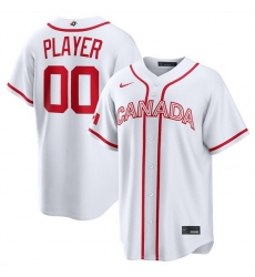 Men Canada Baseball Active Player Custom White 2026 World Baseball Classic Home Stadium Stitched Jersey