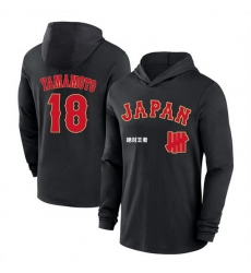 Men Japan Baseball  18 Yoshinobu Yamamoto Black 2026 World Baseball Classic Club Hoodie