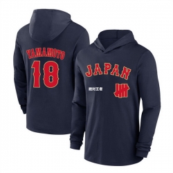 Men Japan Baseball  18 Yoshinobu Yamamoto Navy 2026 World Baseball Classic Club Hoodie