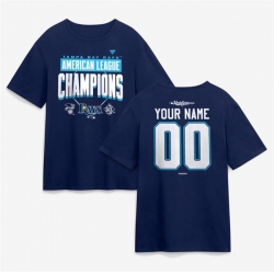 Men Tampa Bay Rays Custom Navy 2026 League Champions Big   Tall Name   Number T Shirt