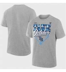 Men Tampa Bay Rays Gray 2026 Division Series Champions Distressed Locker Room Take October T Shirt