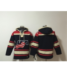 Men Team USA Black Ageless Must Have Lace Up Pullover Hoodie