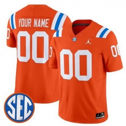 Men Florida Gators ACTIVE PLAYER Custom Orange F U S E  1960s Throwback Vapor Limited Stitched Football Jersey