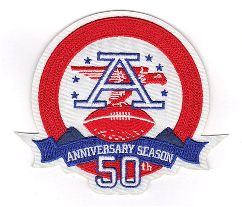 Men AFL 50th Anniversary Season Jersey Patch 2009 Biaog