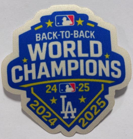 Dodgers Blue Back To Back World Champions Patch Biaog
